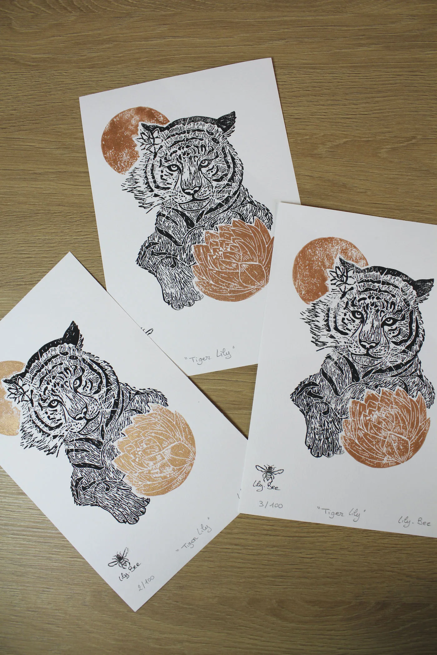 Tiger Lily (illustration Linogravure) – Image 4