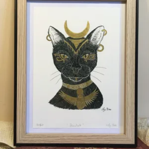 Bastet divinité animale encadrée