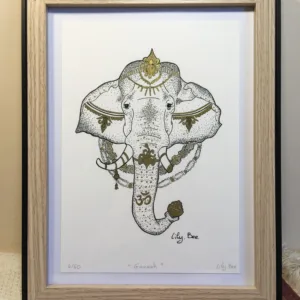 Ganesh encadré divinité animale