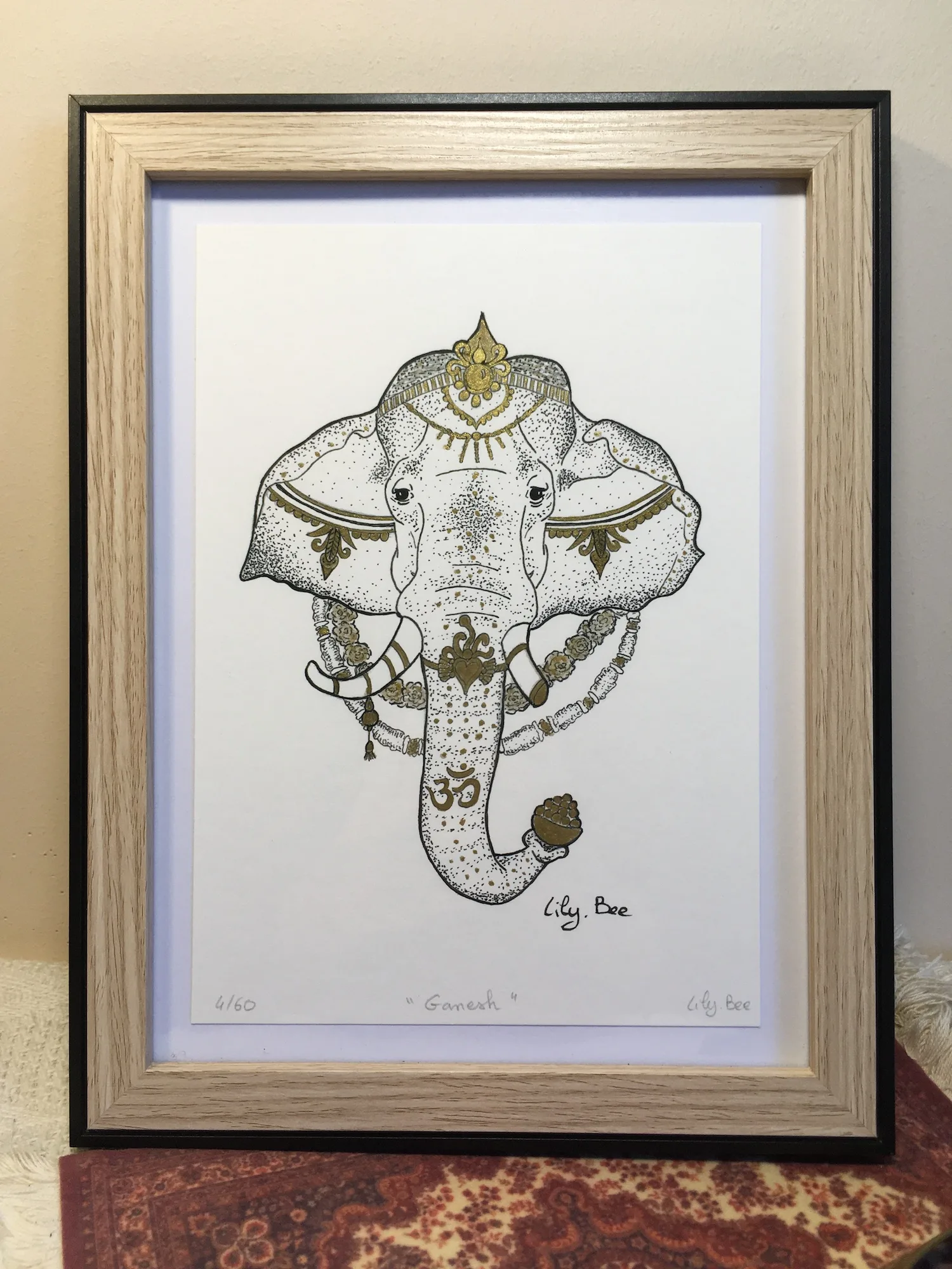 Ganesh encadré divinité animale