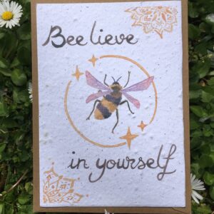 carte à planter bee lieve in yourself