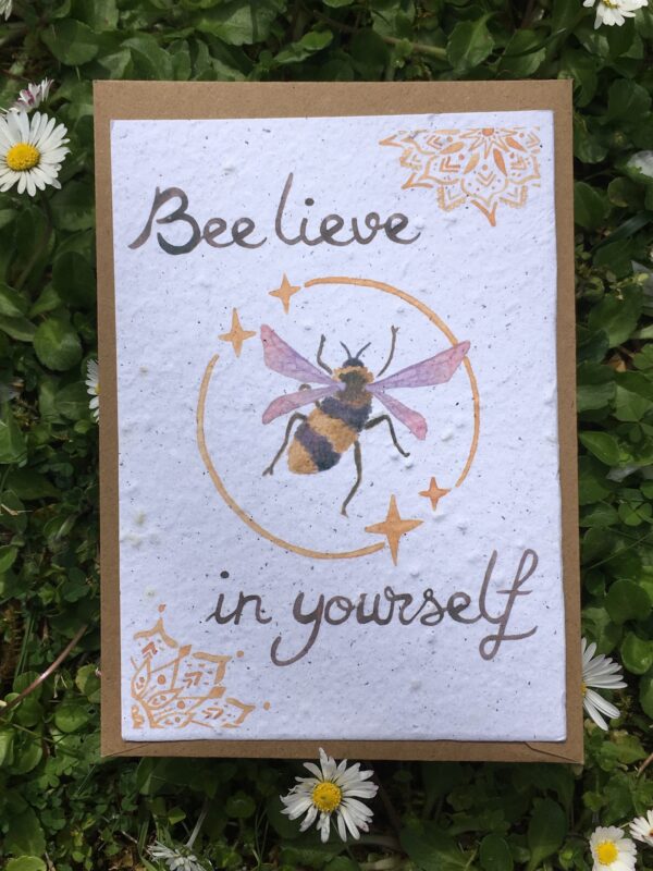 carte à planter bee lieve in yourself