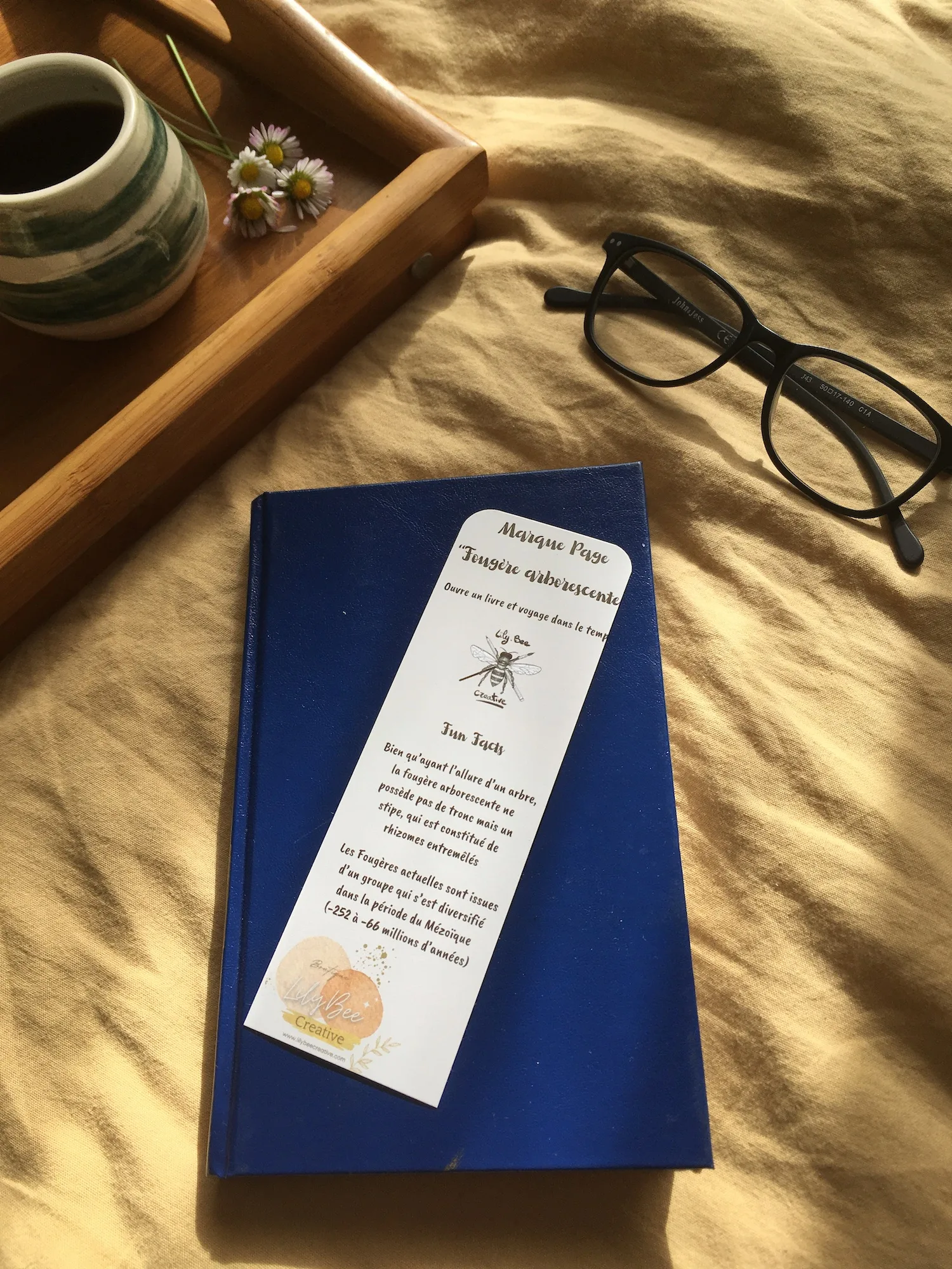 marque page fougère arborescente livre verso