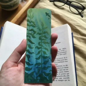 marque page kelp livre tenu en main recto