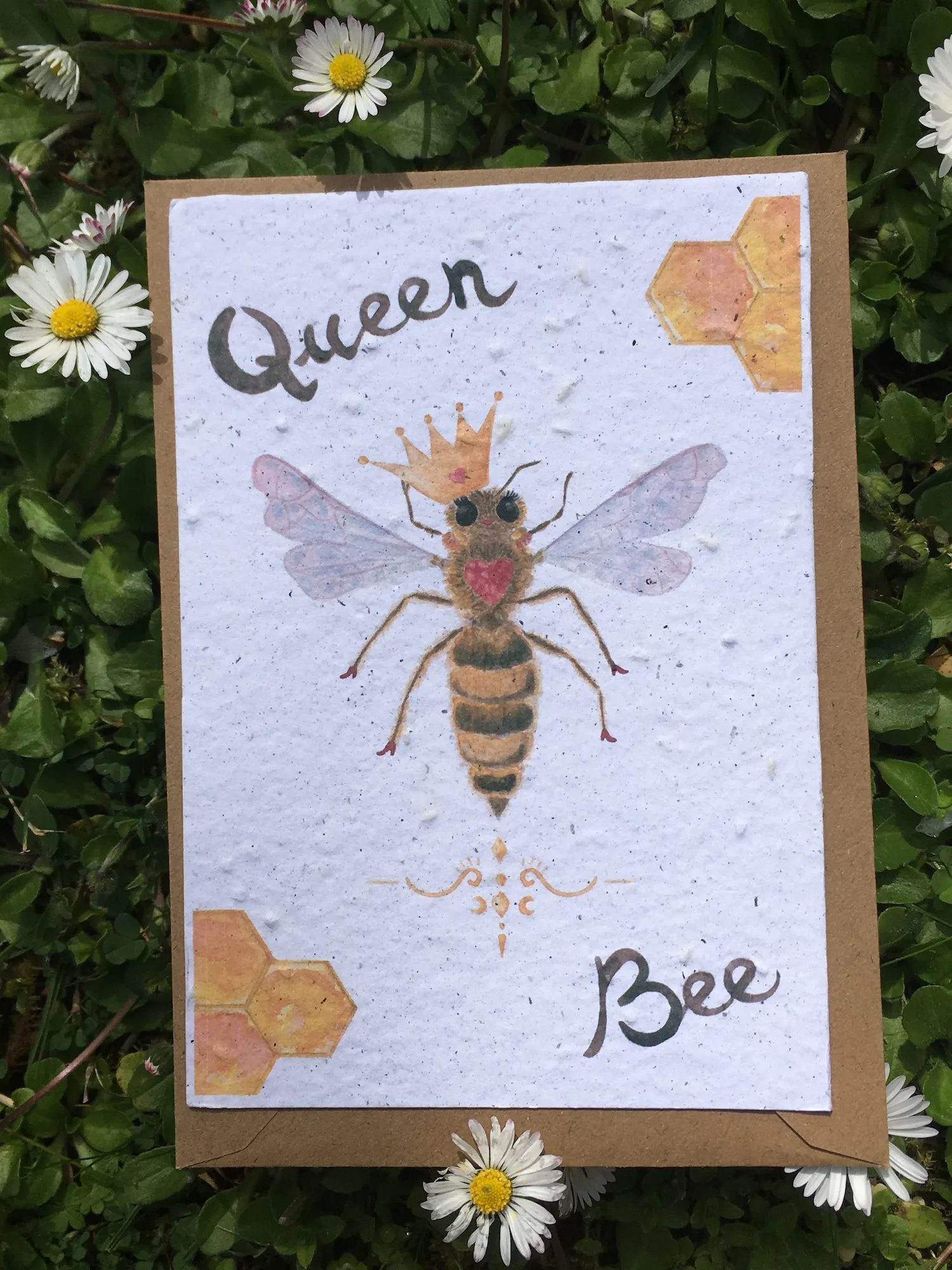 vue carte queen bee paquerettes